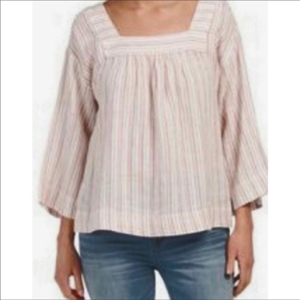 Rachel Zoe Linen Striped Top